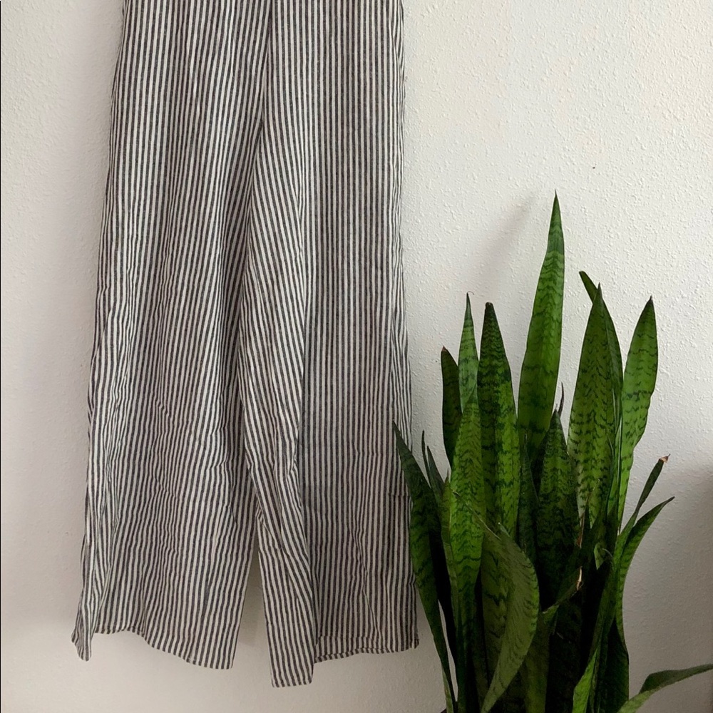Wide leg Jumpsuit - lace up back